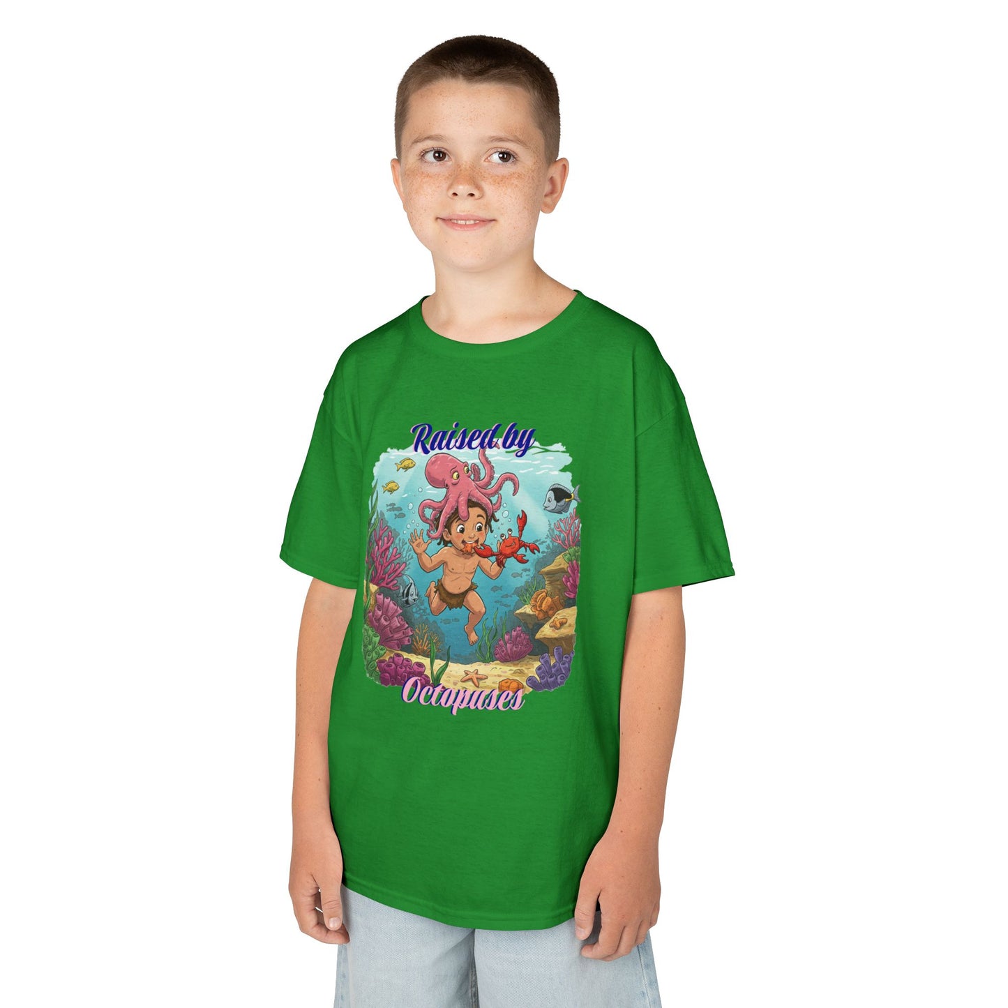 'Raised by Octopuses' Funny Underwater Adventure Kids Tee - Quirky Ocean-Themed Shirt, Perfect Gift for Beach Lovers, Funny Kids Apparel, Summer Fun Wear, Unique [...]