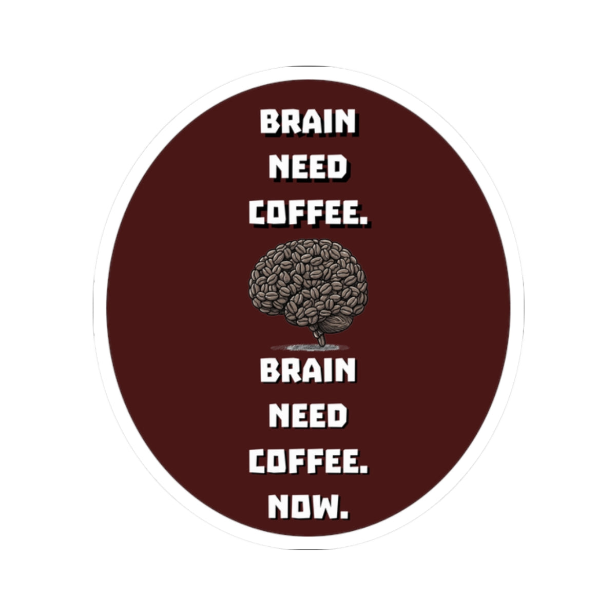 Funny Coffee Lovers Kiss-Cut Sticker - Schmartypants