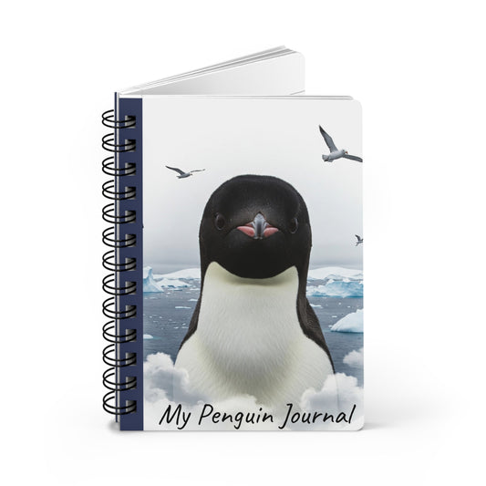 Adorable Penguin Spiral Bound Journal, Nature Lover's Diary, Unique Gift for Kids, Journal for Writing and Drawing, Cute Animal Notebook