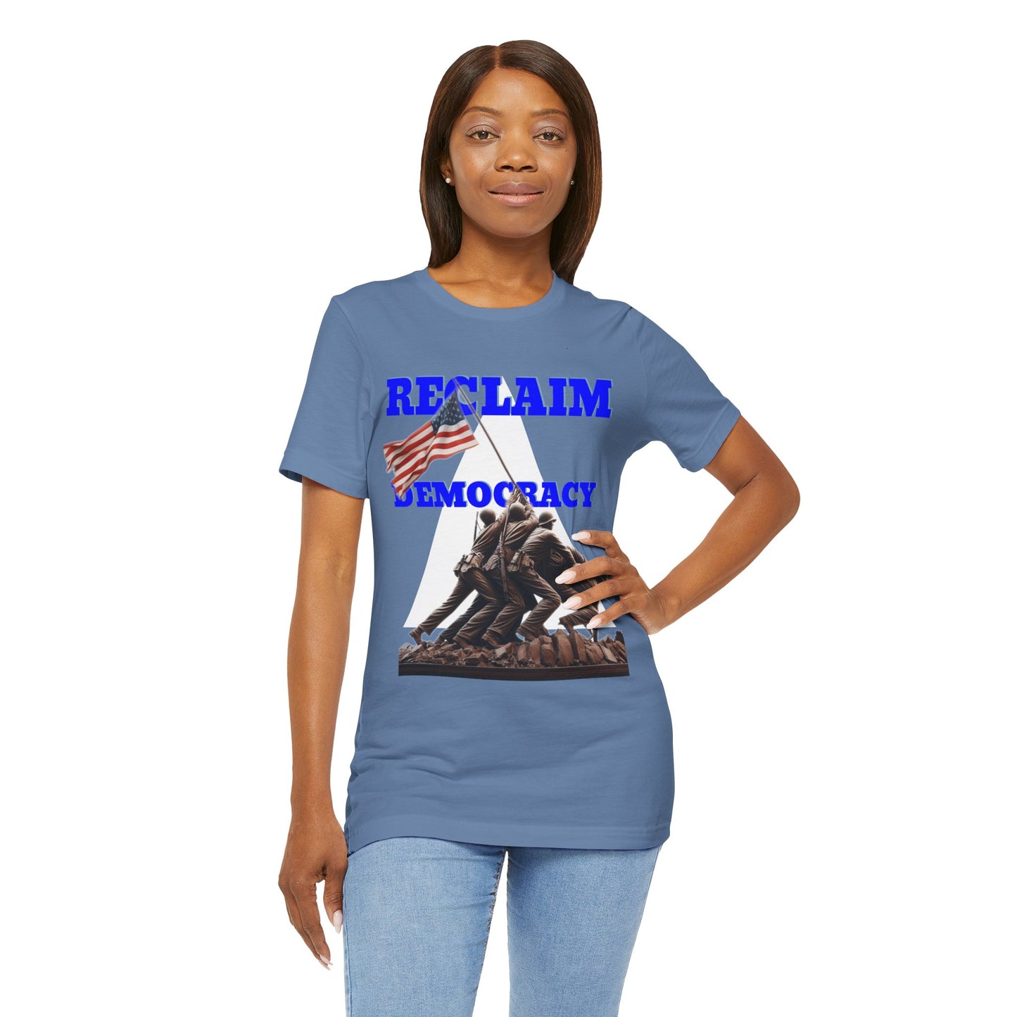 Reclaim Democracy Unisex Jersey Tee - Soft Cotton Activist Shirt - Protest Wear - Schmartypants