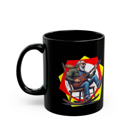 "Grandfathers Rock" Coffee Mug - Funny Black Mug for Granddad, Gift for Father's Day, Birthdays - Schmartypants