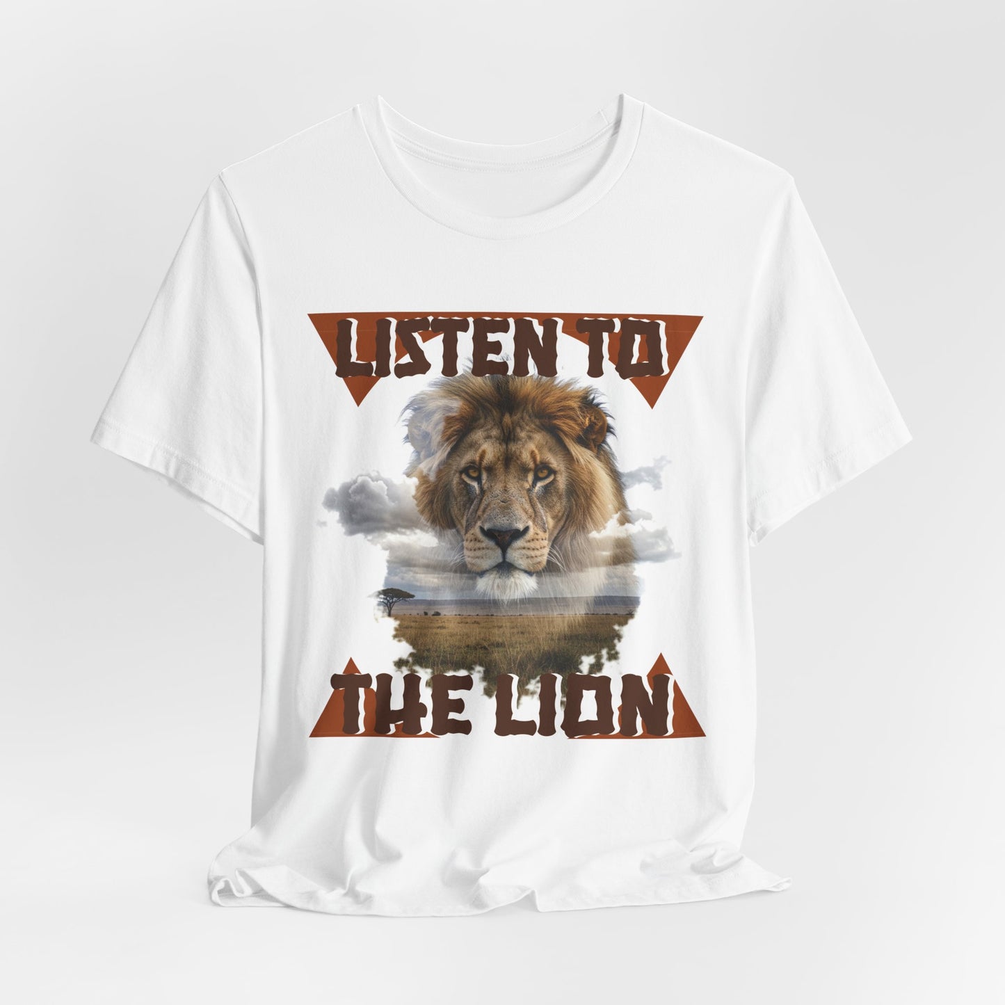 Listen to the Lion Unisex Tee, Casual T-Shirt, Wildlife Lover Gift, Nature Enthusiast Apparel, Birthday Present, Adventure Wear, Van Morrison Fans - Schmartypants