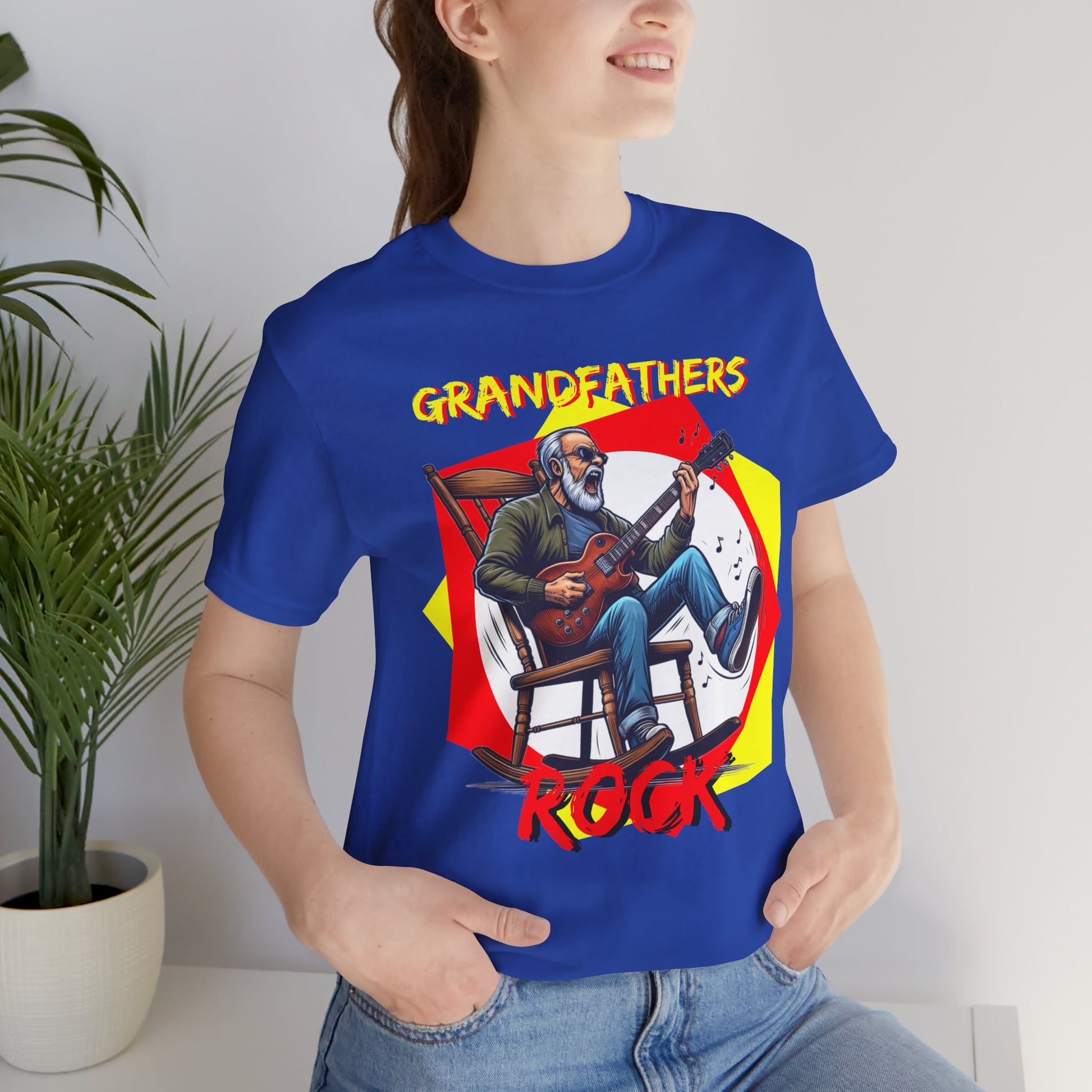 Grandfathers Rock Unisex Tee | Funny, Cool Graphic T-Shirt for Music Lovers, Birthdays, Father's Day - Schmartypants