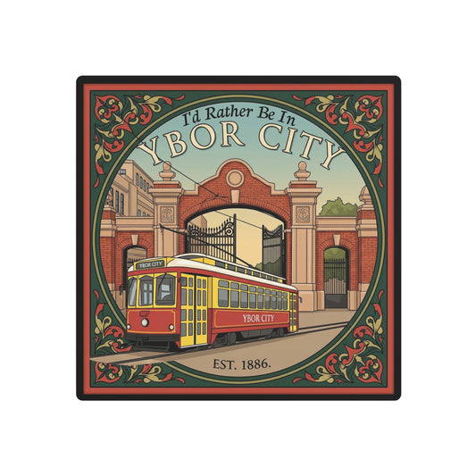 I'd Rather Be In Ybor City Metal Art Sign, Vintage Wall Decor, Home & Kitchen, Bar Sign, Unique Tampa Bay Souvenir, City-Themed Decoration