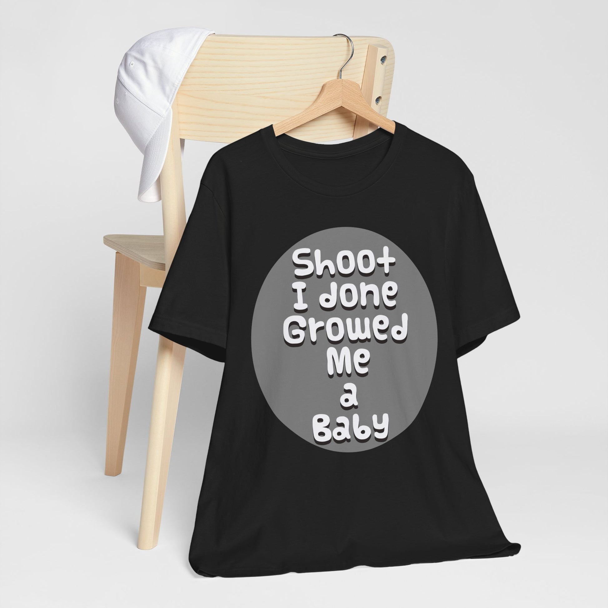 Hilarious Unisex Tee - "Shoot I Done Growed Me a Baby" - Perfect for New Parents, Baby Showers - Schmartypants