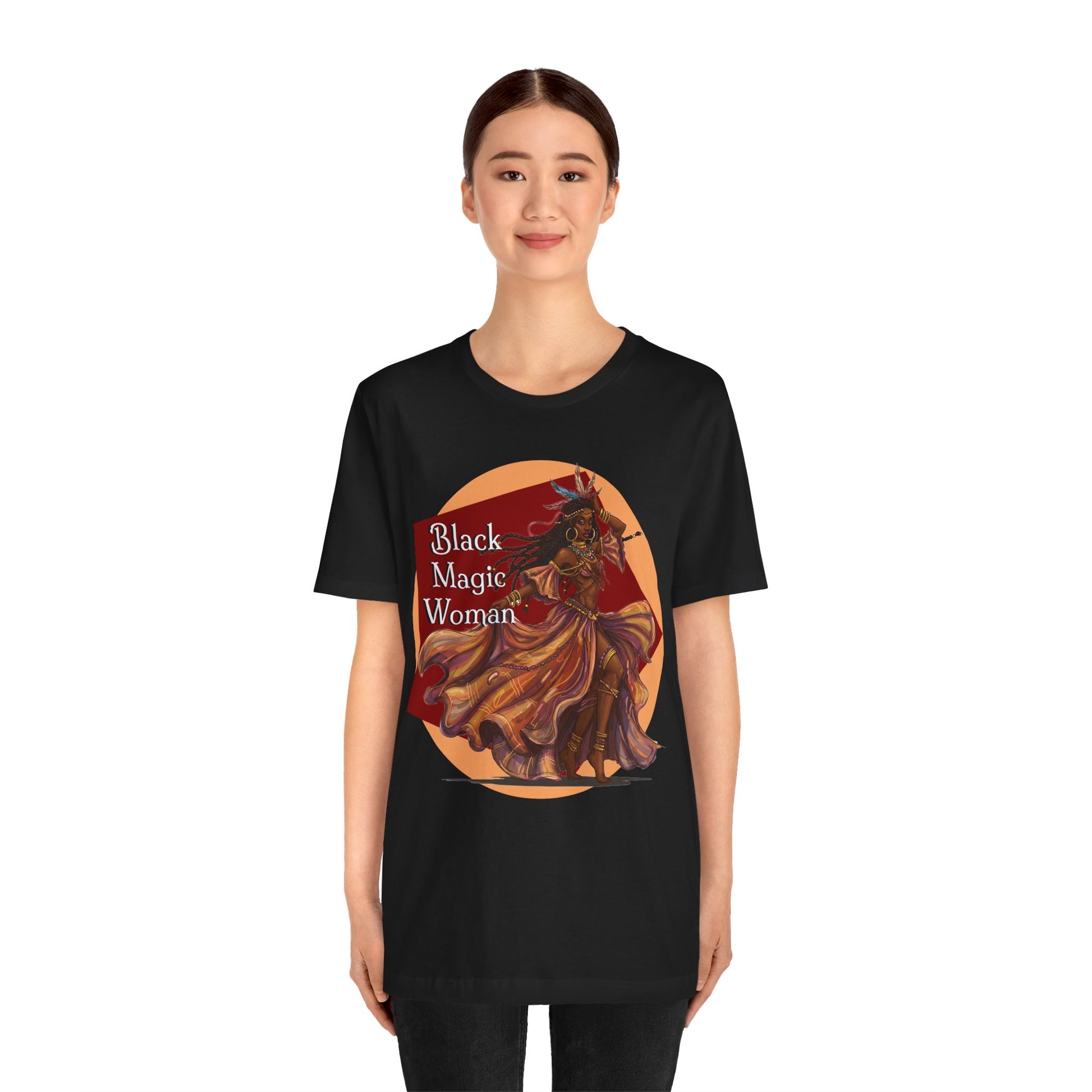 'Black Magic Woman' Tee, Witchy Apparel, Boho T-Shirt, Festival Outfit, Classic Rock Fans, Santana, Fleetwood Mac - Schmartypants