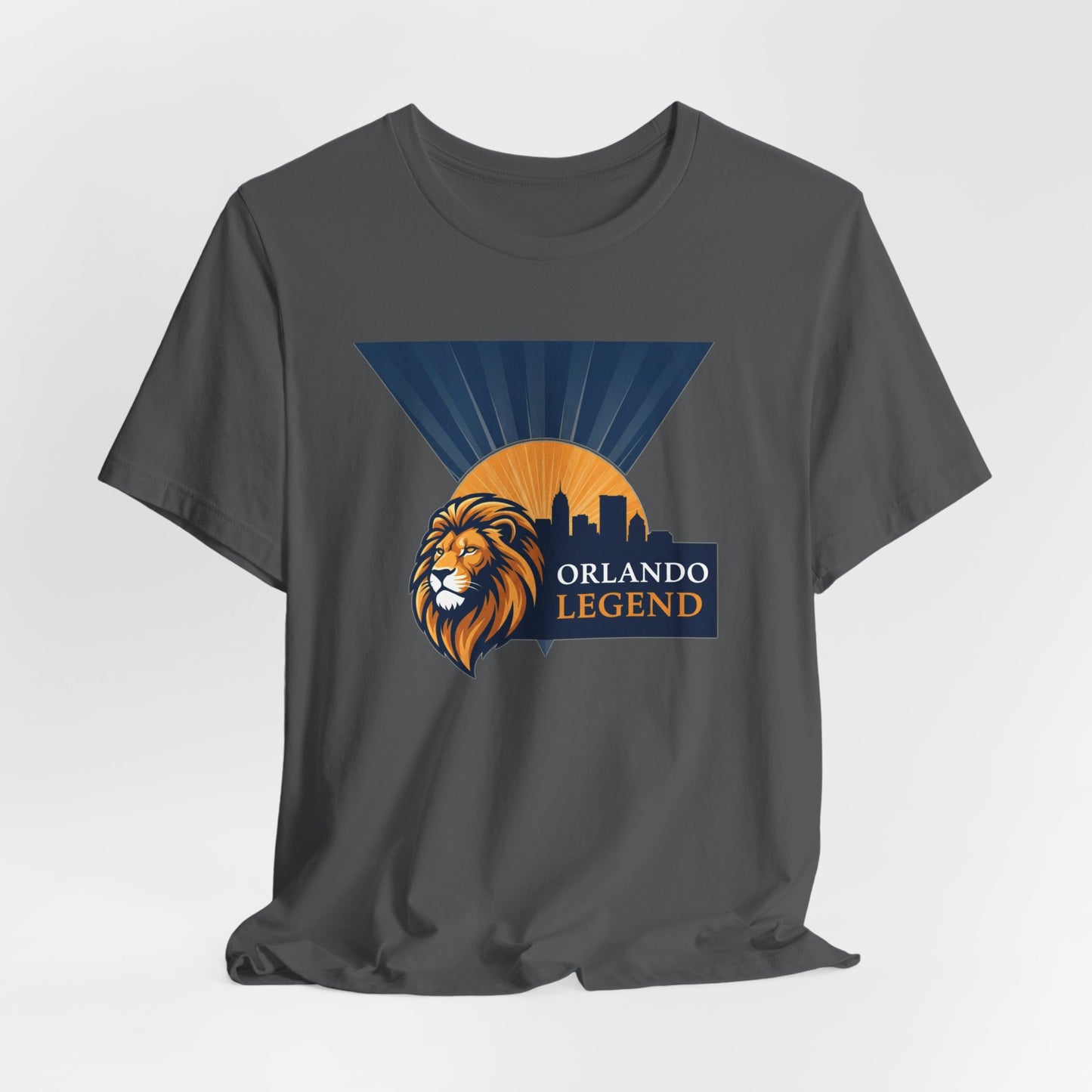 Orlando Legend Unisex Tee, Casual Graphic Tee, Lion Design Shirt, Gift for Fans, Everyday Wear, Florida Souvenir T-shirt