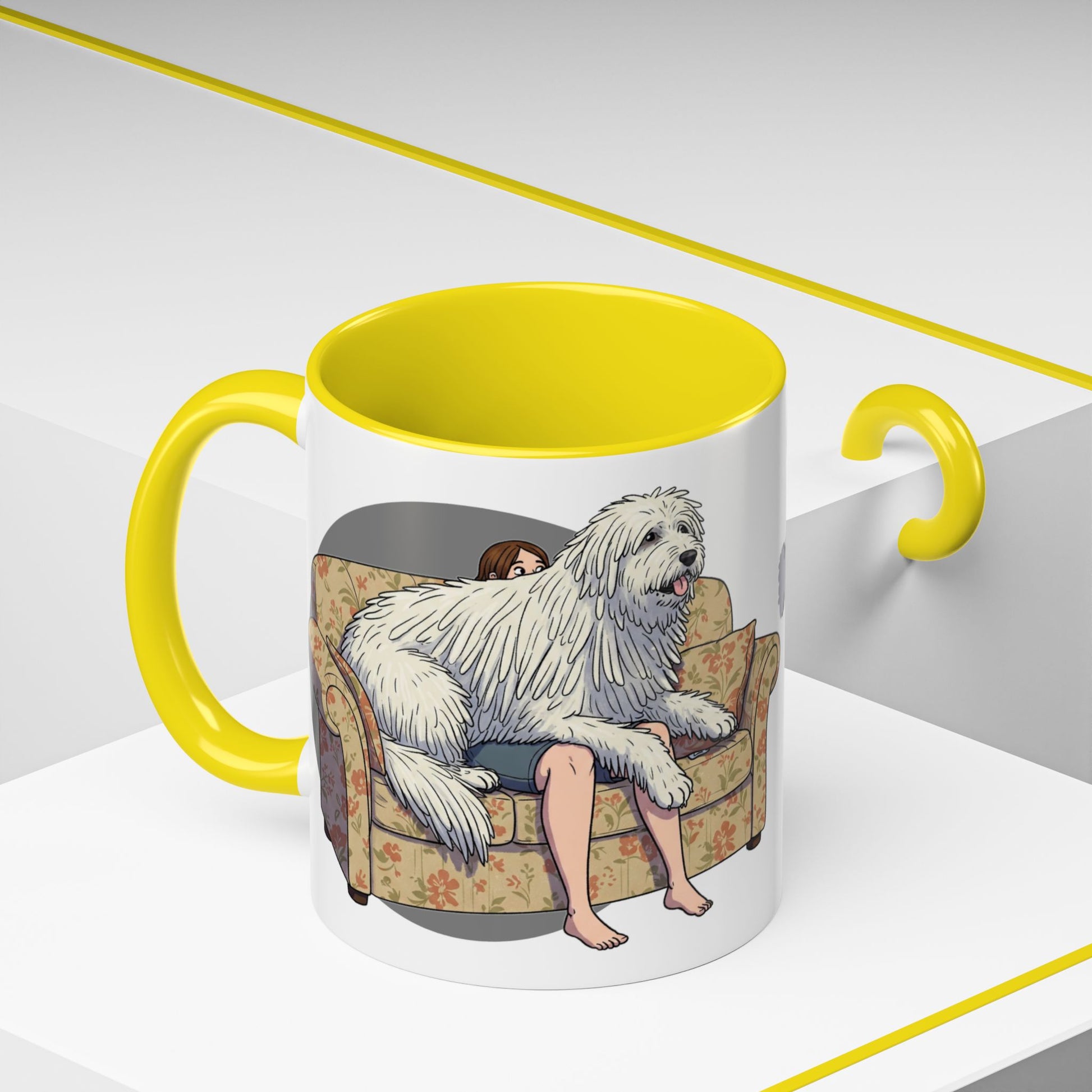 Komondor Lap Dog Coffee Mug - Funny Pet Lovers Gift - 11oz & 15oz - Schmartypants