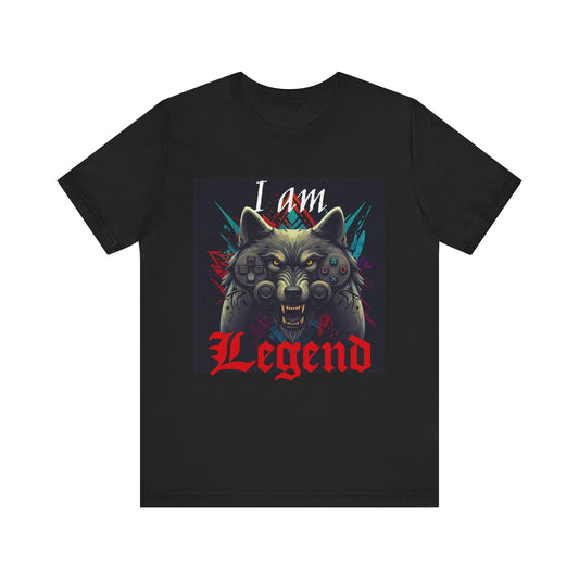 Wolf 'I Am Legend' Gamer T-Shirt, Video Game Controller Tee, Gamer Gift, Birthday Shirt, Game Night Apparel, Comic Con Top