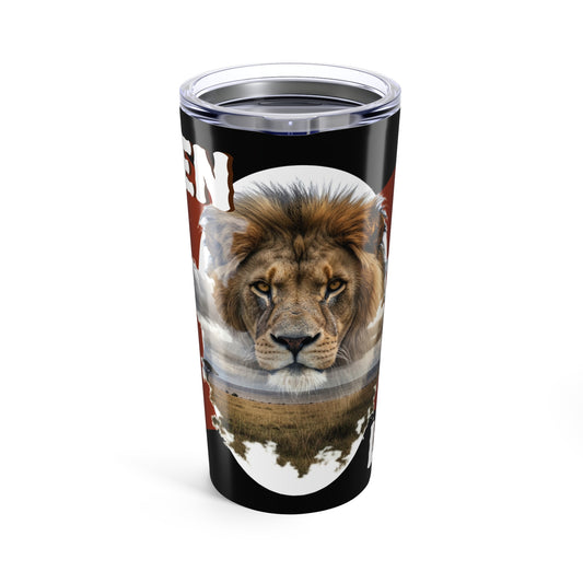 Listen to the Lion 20oz Tumbler - Inspiring Wildlife Travel Mug, Gift for Van Morrison Music Lovers - Schmartypants