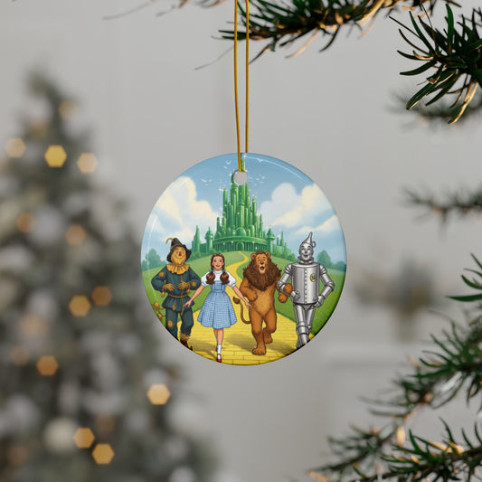 Whimsical Wizard of Oz Ceramic Ornaments, 2-Sided Holiday Decorations, Christmas Tree Hangings, Gift Tags, Home Decor, Unique Keepsakes