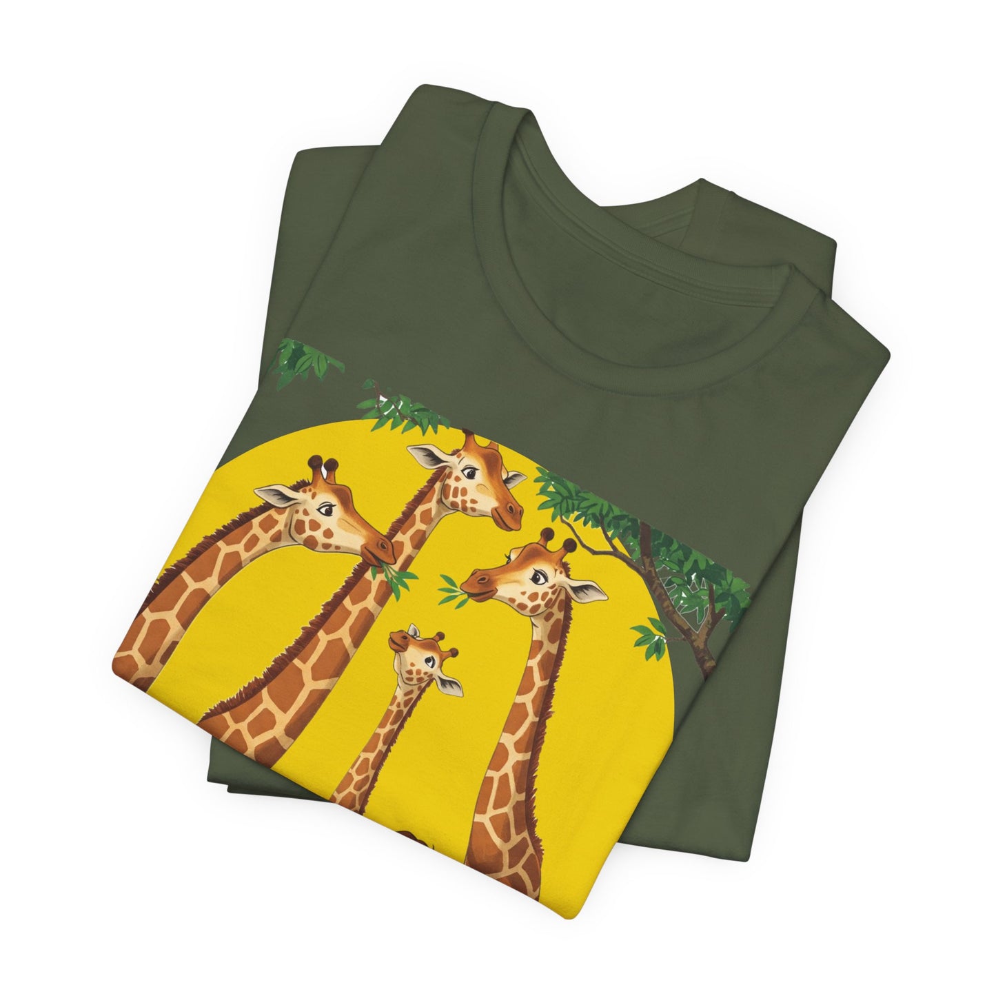 Hilarious Comical 'Raised By Giraffes' Unisex Short Sleeve Tee - Perfect for Animal Lovers (male character version) - Schmartypants