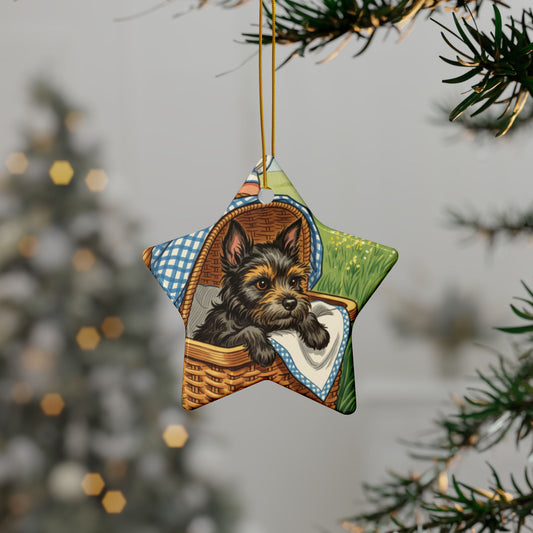 Ceramic Ornaments, Toto Wizard of Oz Tree, 2-Side Print, Collectible Series 2 Ornament, Holiday Decor, Christmas Ornament, Gift for Wizard