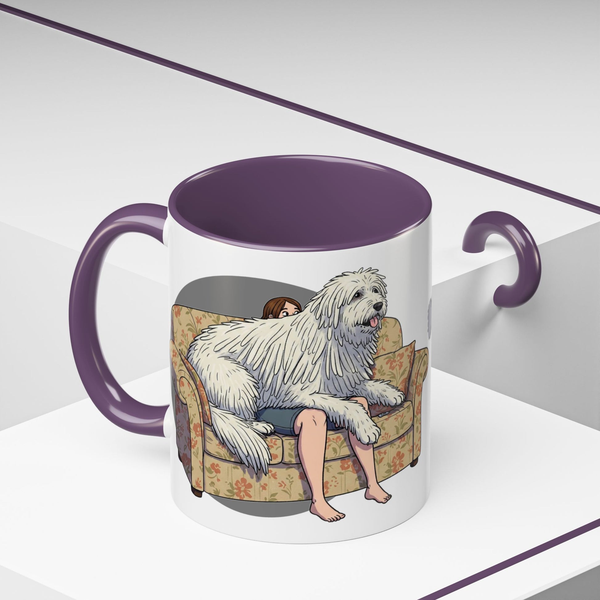 Komondor Lap Dog Coffee Mug - Funny Pet Lovers Gift - 11oz & 15oz - Schmartypants