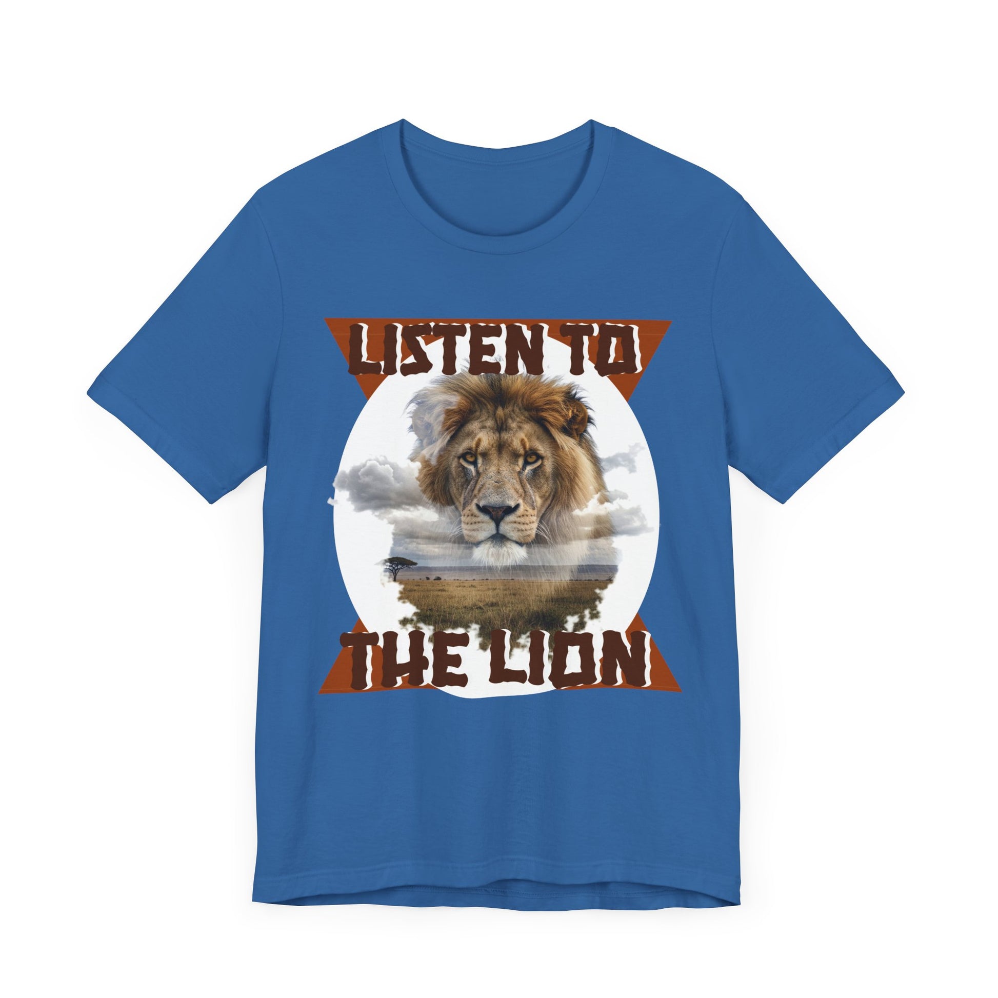 Listen to the Lion Unisex Tee, Casual T-Shirt, Wildlife Lover Gift, Nature Enthusiast Apparel, Birthday Present, Adventure Wear, Van Morrison Fans - Schmartypants