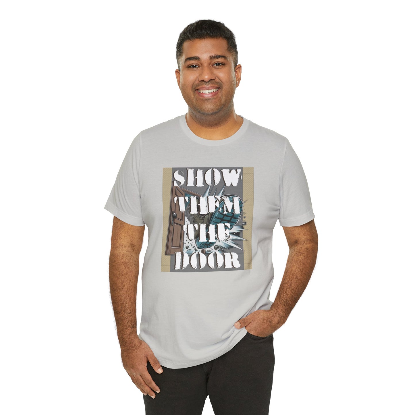 Activist Unisex Graphic Tee - 'Show Them the Door' Political Protest Shirt - Gift for Progressives
