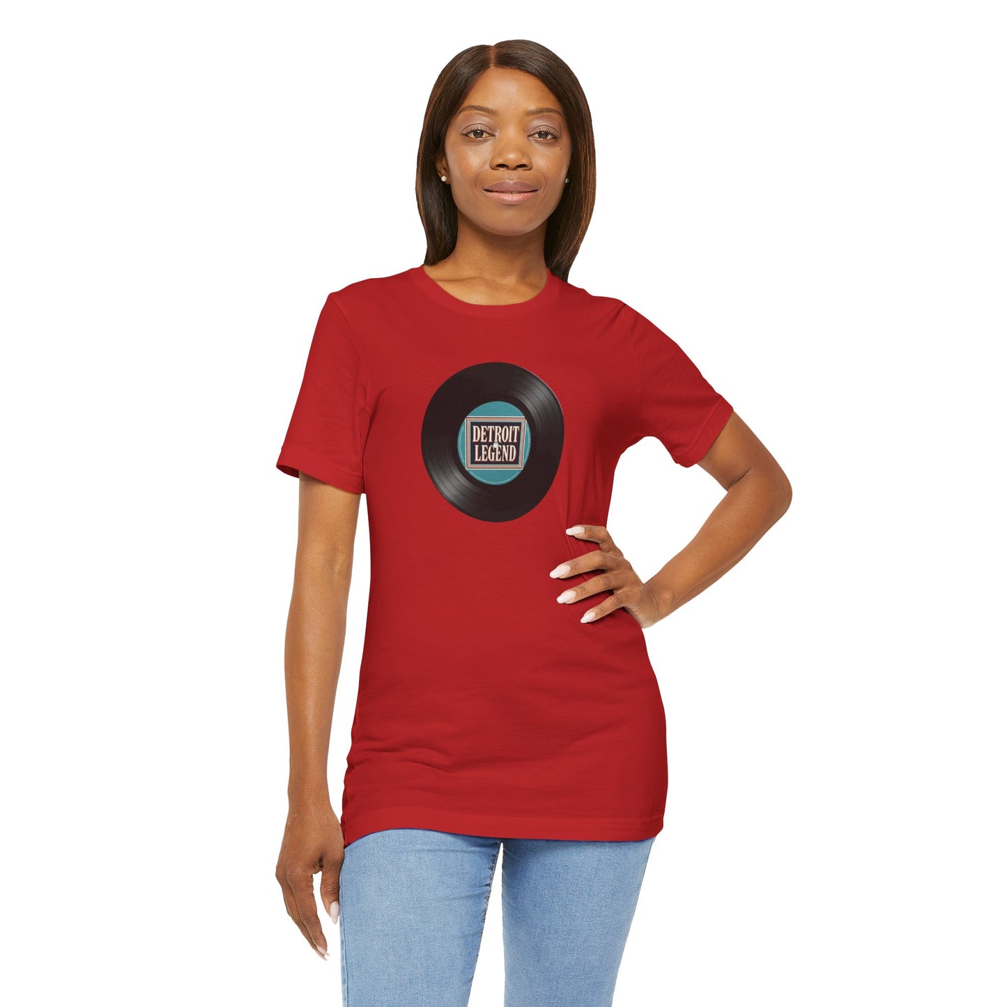 Detroit Legend Vinyl Record Tee, Music Lover Shirt, Unisex Casual Wear, Gift for Music Fans, Retro Record T-Shirt, Motown Shirt