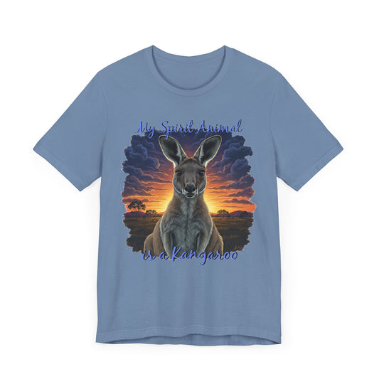'My Spirit Animal is a Kangaroo' Tee - Unisex Jersey Short Sleeve T-Shirt for Wildlife Lovers, Aussies - Schmartypants