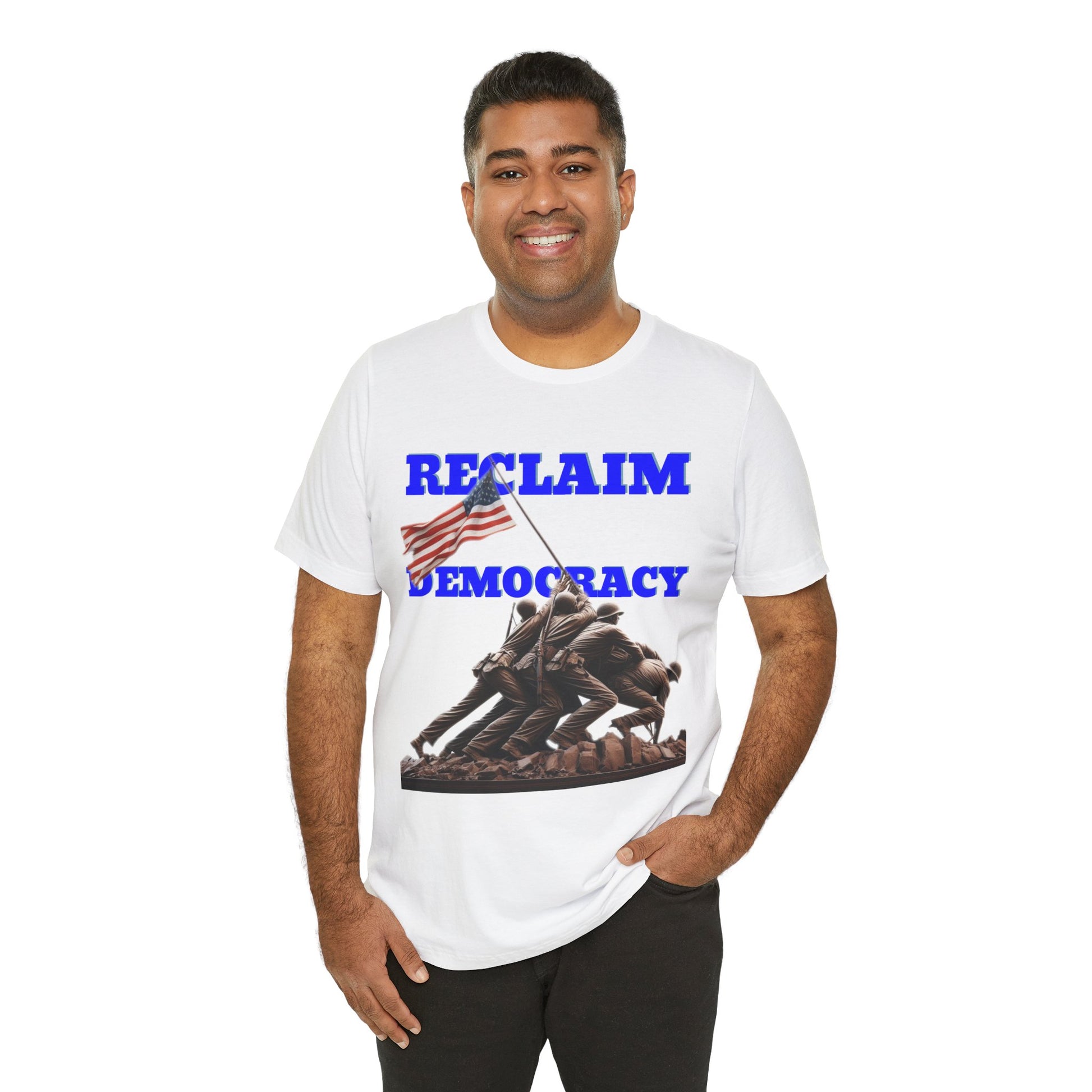 Reclaim Democracy Unisex Jersey Tee - Soft Cotton Activist Shirt - Protest Wear - Schmartypants