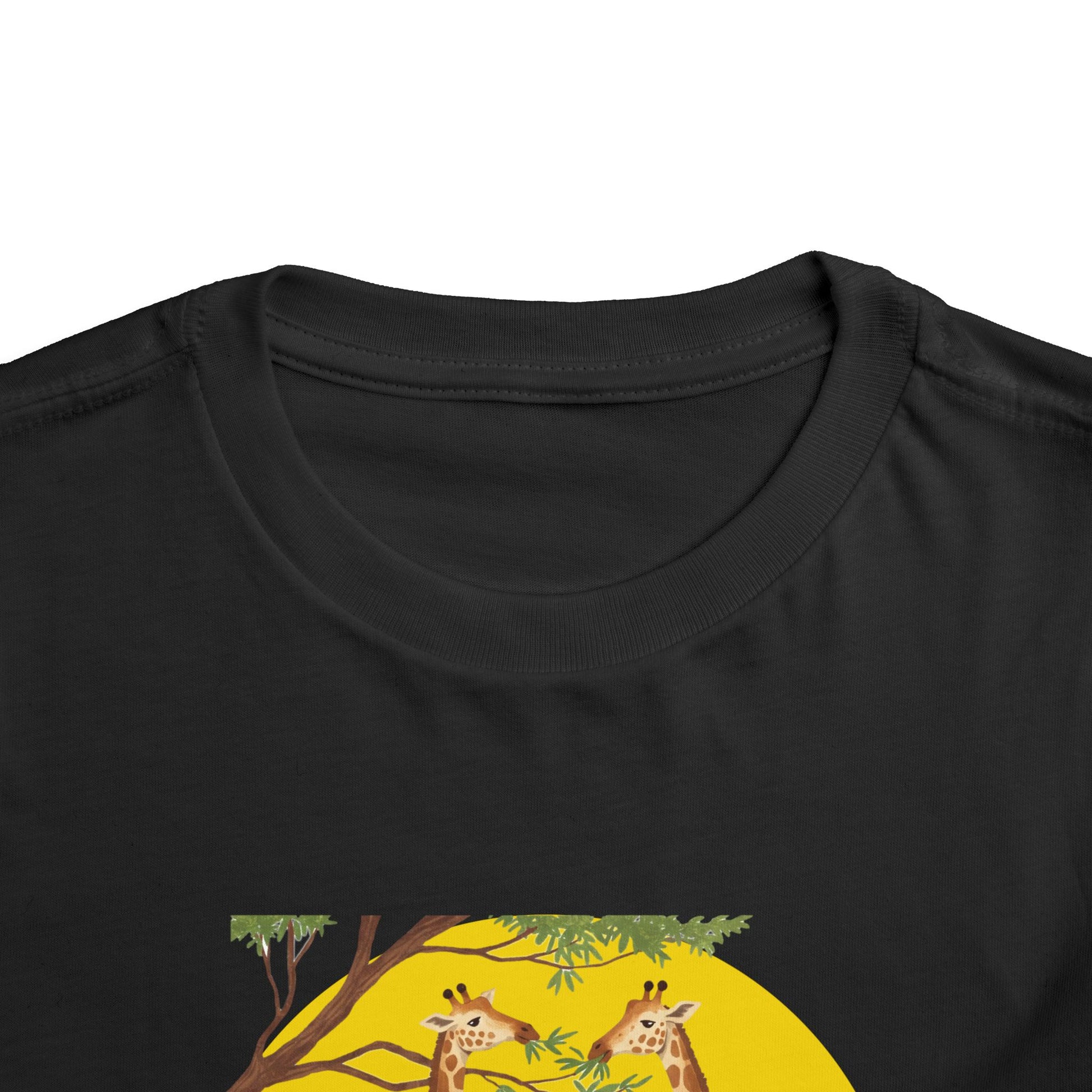 Cute Toddler Short Sleeve Tee - Funny 'Raised by Giraffes' Design - Schmartypants