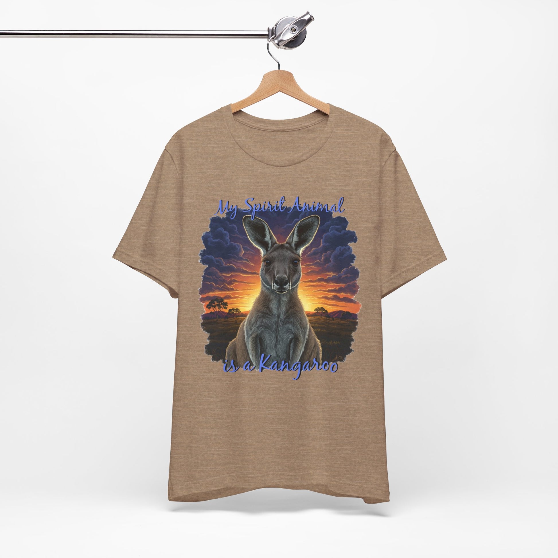 'My Spirit Animal is a Kangaroo' Tee - Unisex Jersey Short Sleeve T-Shirt for Wildlife Lovers, Aussies - Schmartypants