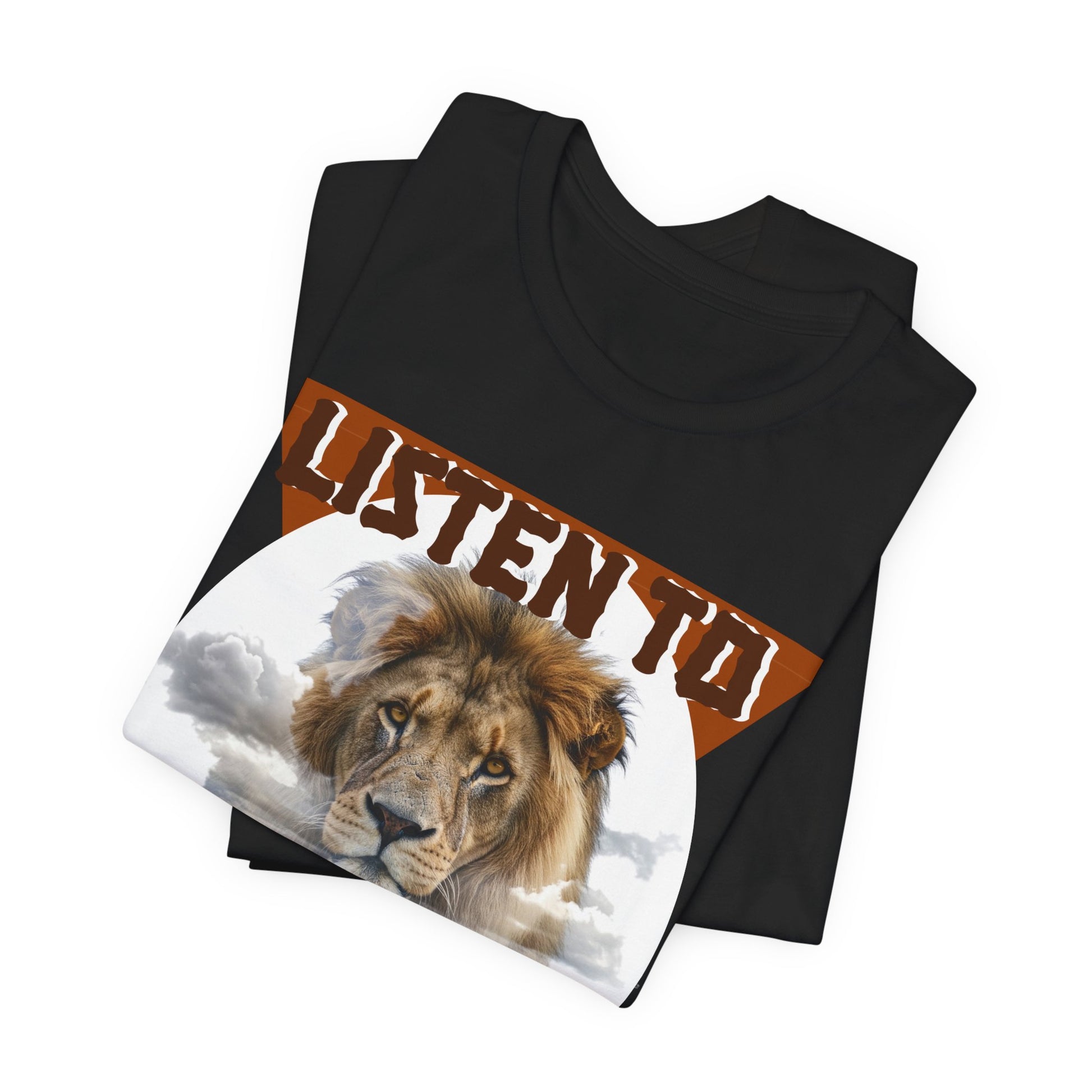 Listen to the Lion Unisex Tee, Casual T-Shirt, Wildlife Lover Gift, Nature Enthusiast Apparel, Birthday Present, Adventure Wear, Van Morrison Fans - Schmartypants