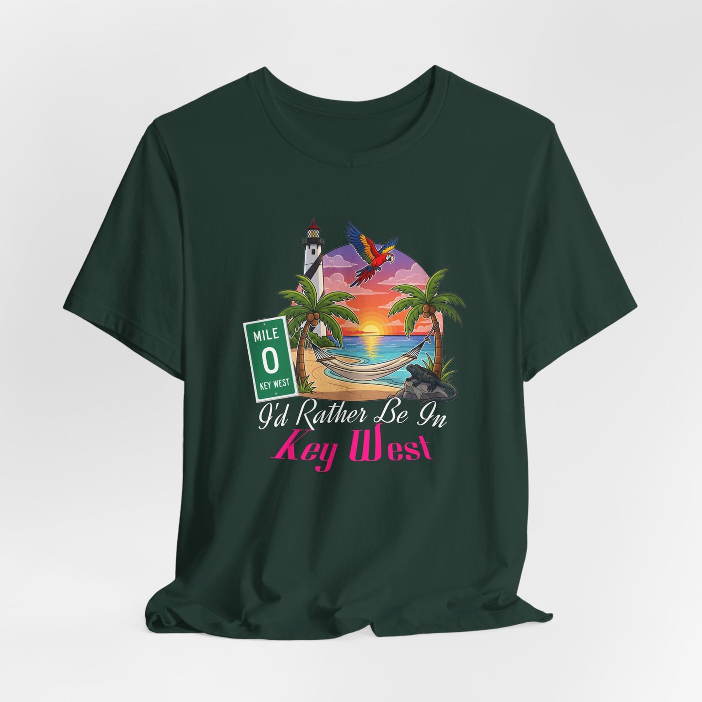 I'd Rather Be In Key West Tee | Vacation Shirt, Summer Style, Beachwear Gift, Travel Tee, Casual Fashion