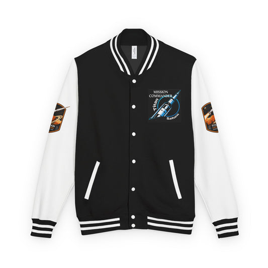 Space Mission Commander Jacket, Titan Commander, Luxury Gift for Space Enthusiasts, Astronomy Lover, Retro Illustration Letterman Coat, NASA
