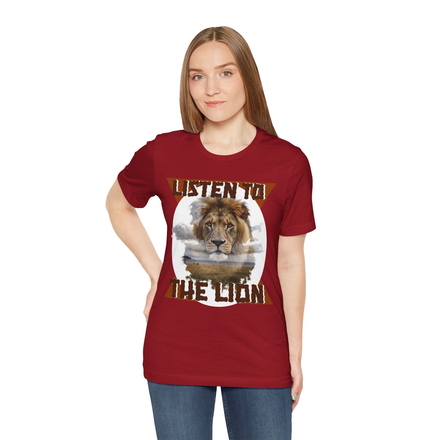 Listen to the Lion Unisex Tee, Casual T-Shirt, Wildlife Lover Gift, Nature Enthusiast Apparel, Birthday Present, Adventure Wear, Van Morrison Fans - Schmartypants