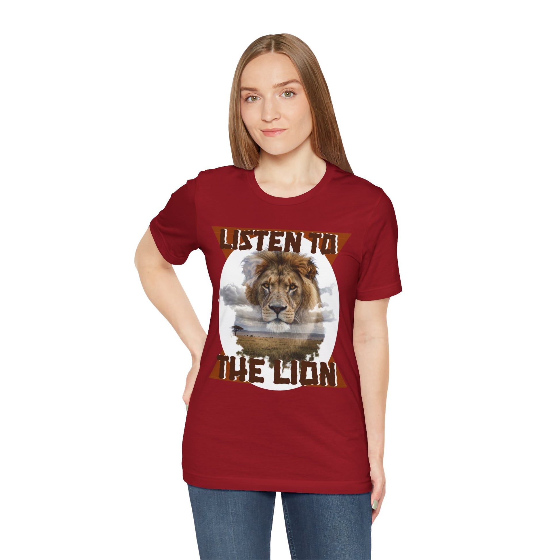 Listen to the Lion Unisex Tee, Casual T-Shirt, Wildlife Lover Gift, Nature Enthusiast Apparel, Birthday Present, Adventure Wear, Van Morrison Fans - Schmartypants