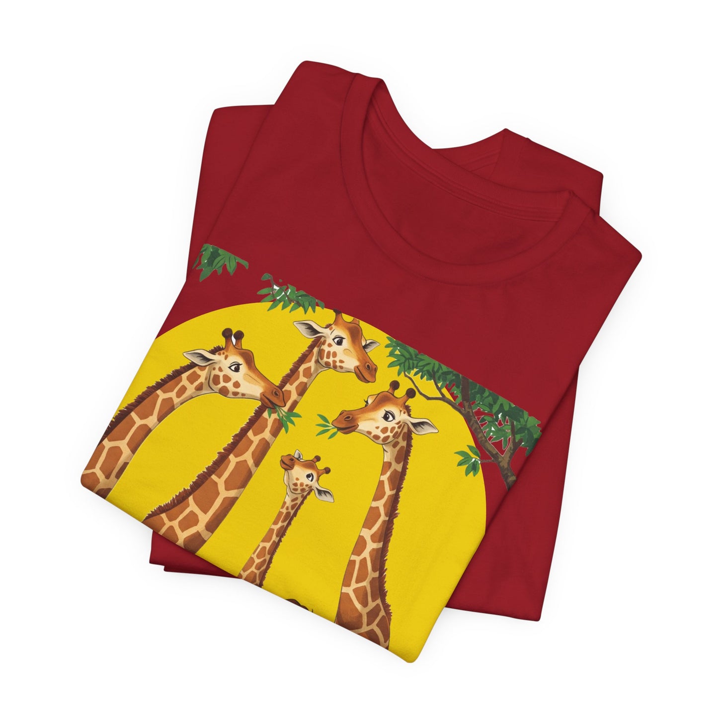 Hilarious Comical 'Raised By Giraffes' Unisex Short Sleeve Tee - Perfect for Animal Lovers (male character version) - Schmartypants