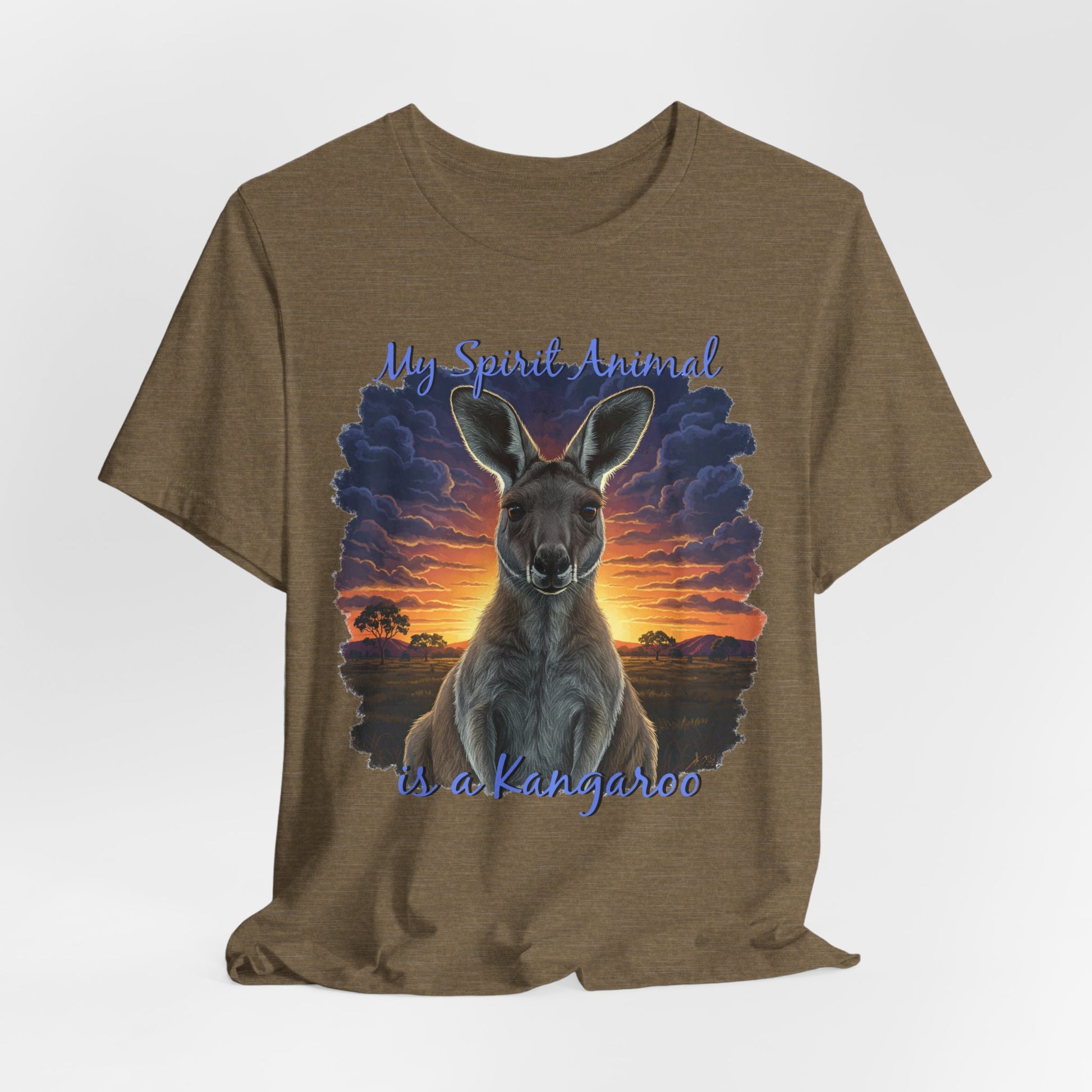 'My Spirit Animal is a Kangaroo' Tee - Unisex Jersey Short Sleeve T-Shirt for Wildlife Lovers, Aussies - Schmartypants