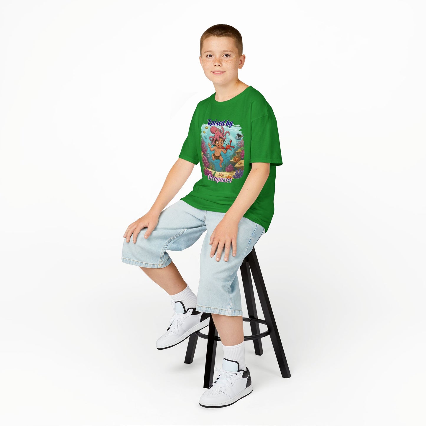 'Raised by Octopuses' Funny Underwater Adventure Kids Tee - Quirky Ocean-Themed Shirt, Perfect Gift for Beach Lovers, Funny Kids Apparel, Summer Fun Wear, Unique [...]
