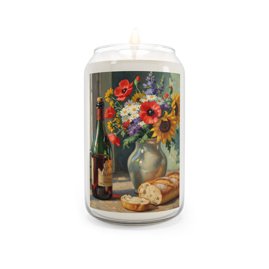 Scented Candle, French Countryside Oil Painting Print