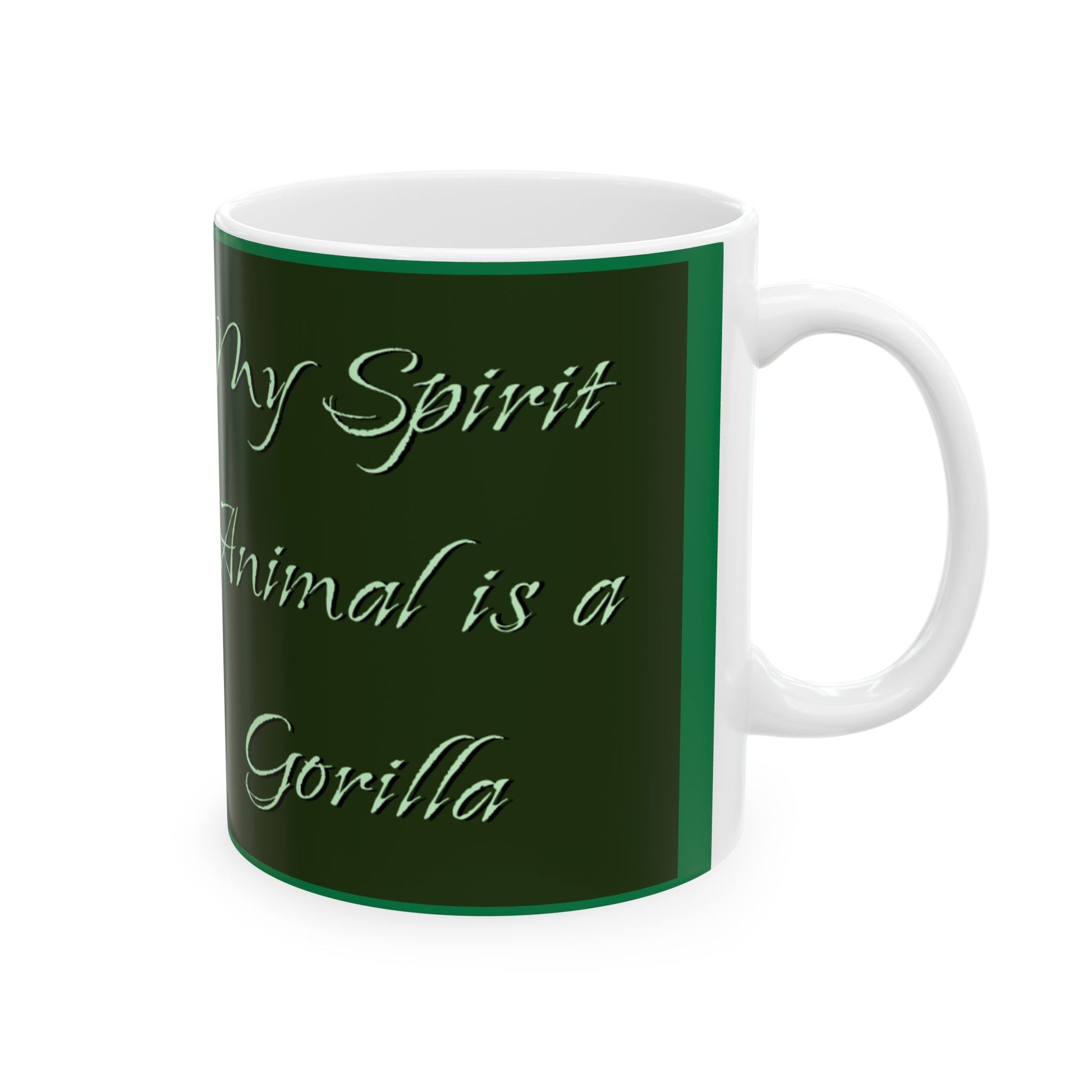 'My Spirit Animal is a Gorilla' Ceramic Mug - Wildlife Lover Gift (11oz, 15oz) - Schmartypants