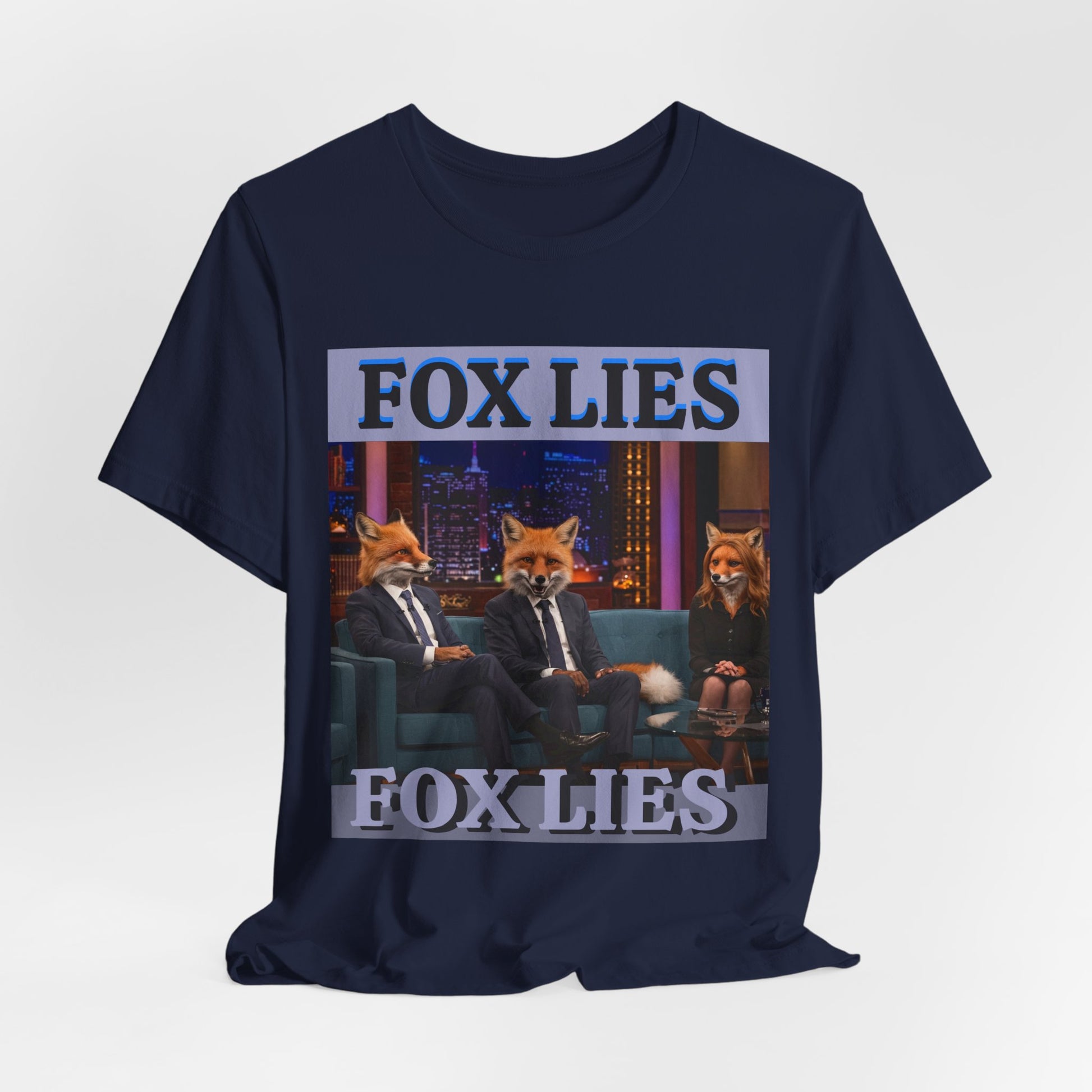 Humorous Fox Lies Tee - Unisex Jersey Short Sleeve T-Shirt - Protest Wear - Activist Tee - Schmartypants