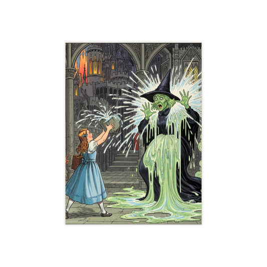 Ceramic Photo Tile, The Wizard of Oz Dorothy Melts the Wicked Witch, Nursery Decor, Baby Shower Gift, Personalized Tile, Child's Bedroom