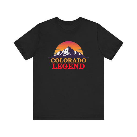 Colorado Legend Unisex Short Sleeve Tee, Mountain Lover Shirt, Adventure Gear, Gift for Hikers, Casual Wear, Outdoor Apparel