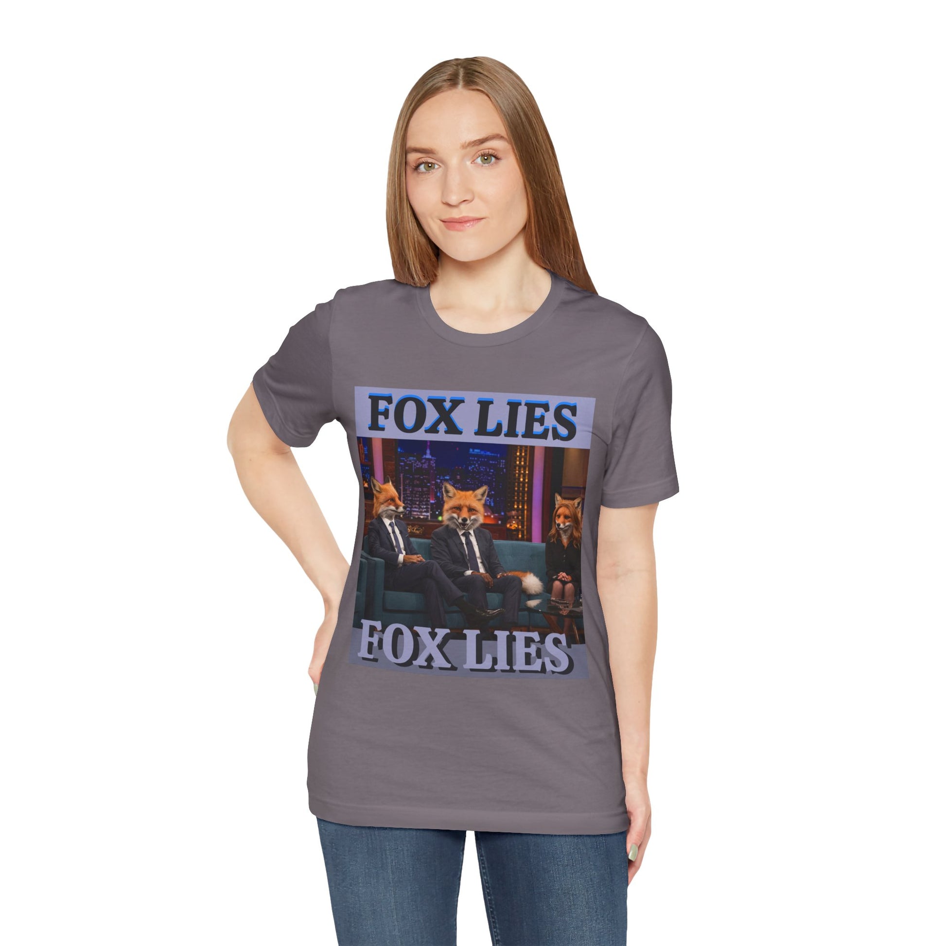 Humorous Fox Lies Tee - Unisex Jersey Short Sleeve T-Shirt - Protest Wear - Activist Tee - Schmartypants