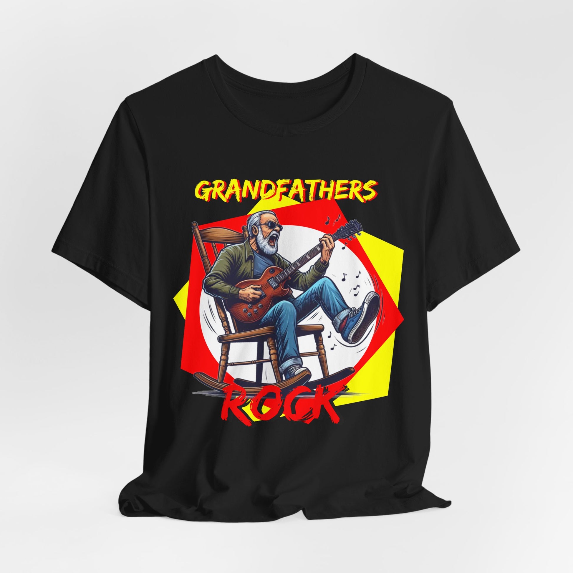 Grandfathers Rock Unisex Tee | Funny, Cool Graphic T-Shirt for Music Lovers, Birthdays, Father's Day - Schmartypants