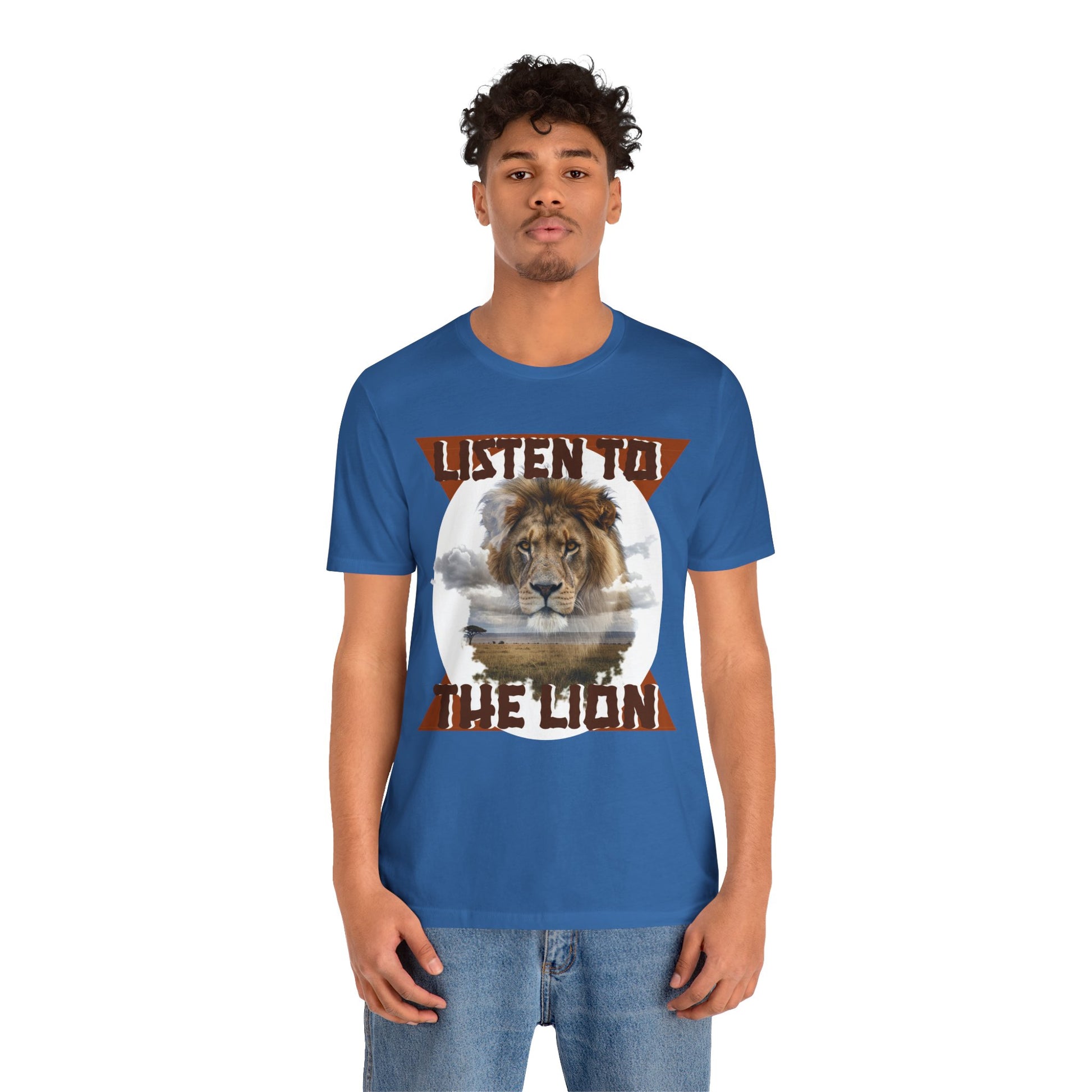 Listen to the Lion Unisex Tee, Casual T-Shirt, Wildlife Lover Gift, Nature Enthusiast Apparel, Birthday Present, Adventure Wear, Van Morrison Fans - Schmartypants
