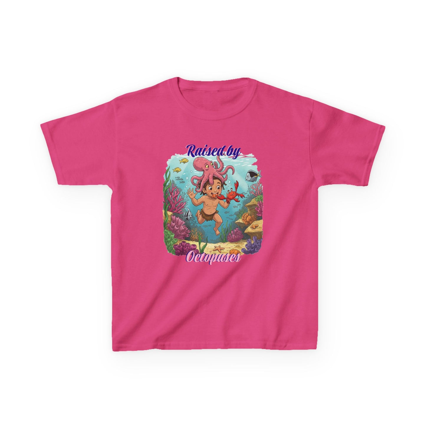 'Raised by Octopuses' Funny Underwater Adventure Kids Tee - Quirky Ocean-Themed Shirt, Perfect Gift for Beach Lovers, Funny Kids Apparel, Summer Fun Wear, Unique [...]