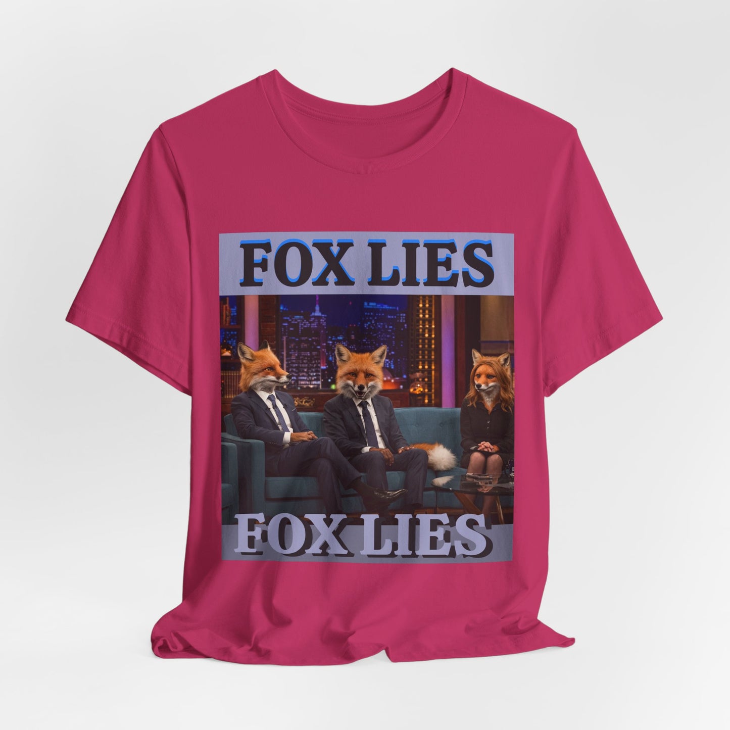 Humorous Fox Lies Tee - Unisex Jersey Short Sleeve T-Shirt - Protest Wear - Activist Tee - Schmartypants
