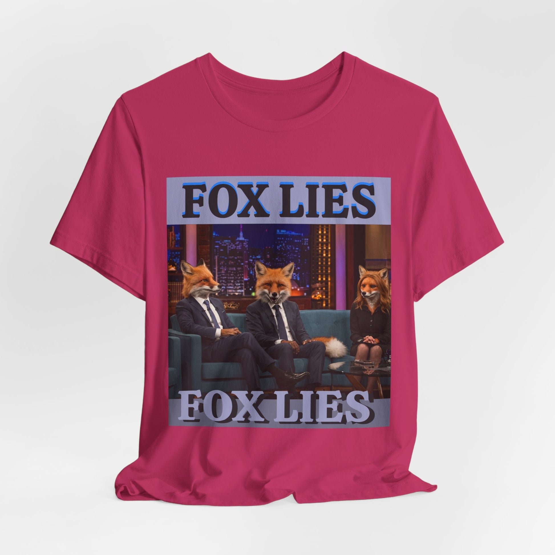 Humorous Fox Lies Tee - Unisex Jersey Short Sleeve T-Shirt - Protest Wear - Activist Tee - Schmartypants