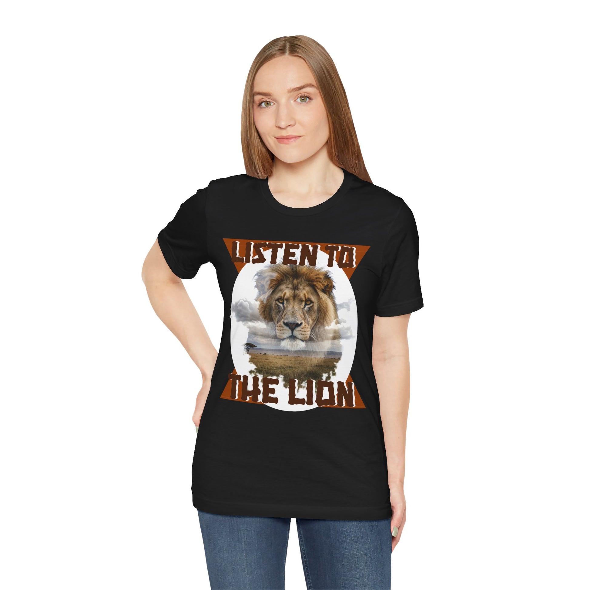 Listen to the Lion Unisex Tee, Casual T-Shirt, Wildlife Lover Gift, Nature Enthusiast Apparel, Birthday Present, Adventure Wear, Van Morrison Fans - Schmartypants