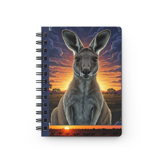 Kangaroo Spiral Bound Journal - Beautiful Nature-Inspired Notebook for Animal Lovers, Roos, Australian Travel Journal - Schmartypants