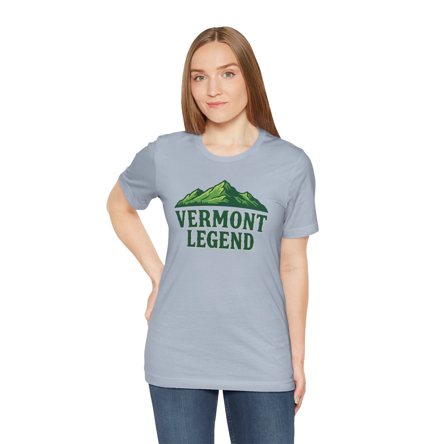 Vermont Legend Unisex Tee, Mountain Graphic T-Shirt, Outdoor Adventure Shirt, Hiking Apparel, Gift for Nature Lovers, Vermont Souvenir Tee