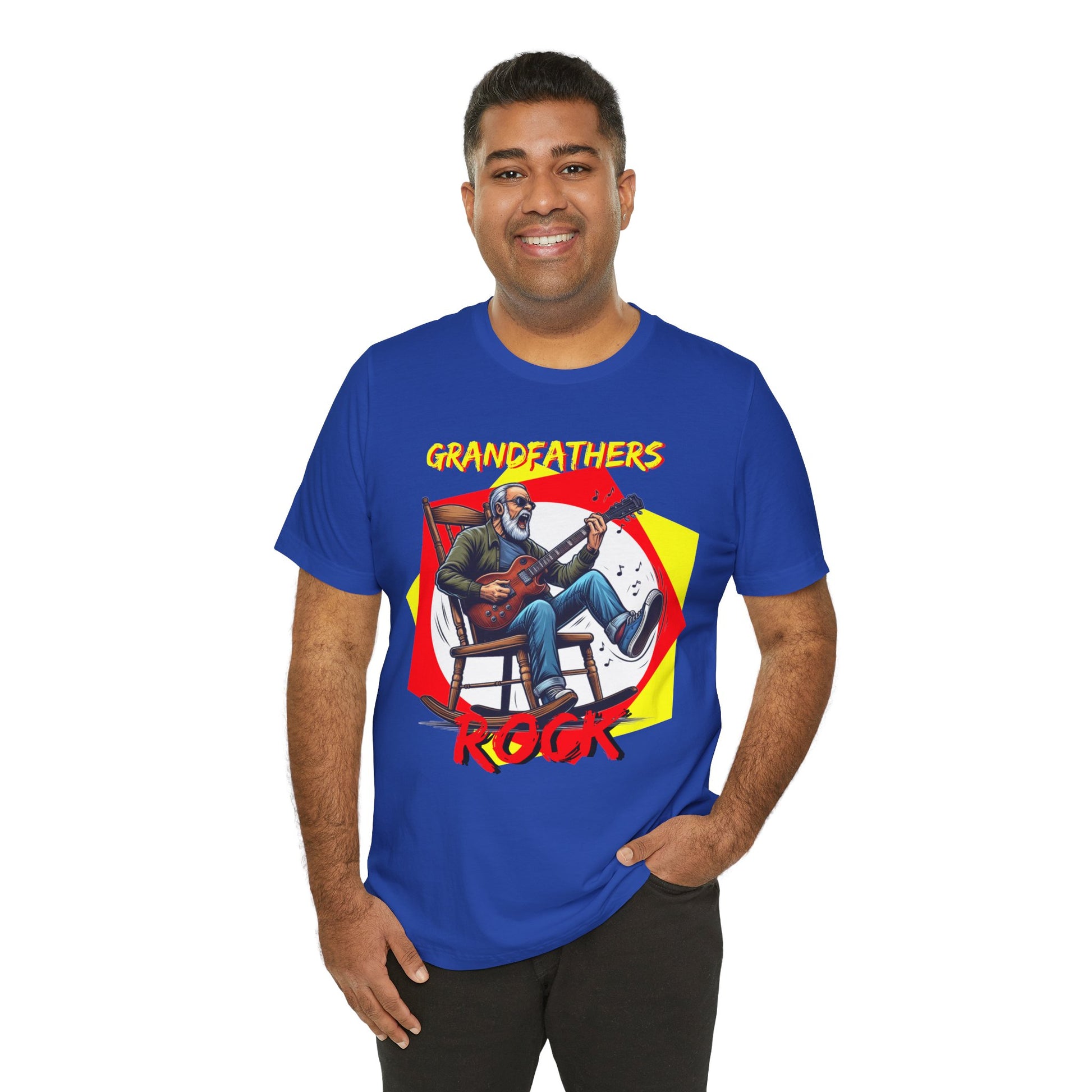 Grandfathers Rock Unisex Tee | Funny, Cool Graphic T-Shirt for Music Lovers, Birthdays, Father's Day - Schmartypants