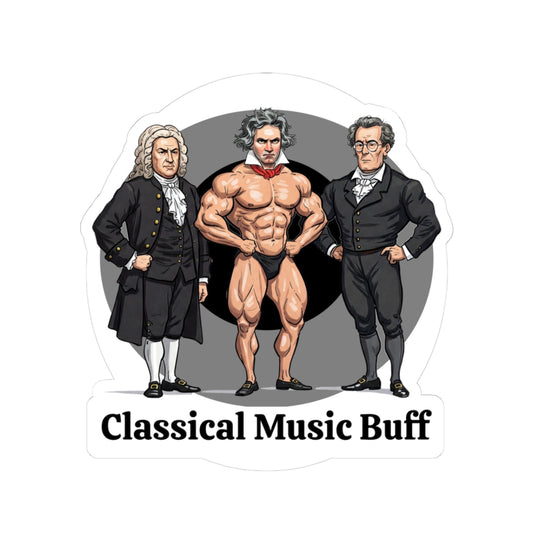 Hilarious Classical Music Buff Stickers | Fun Decor for Music Lovers, Gift for Musicians, Laptop | Funny Classical Composers Design - Schmartypants