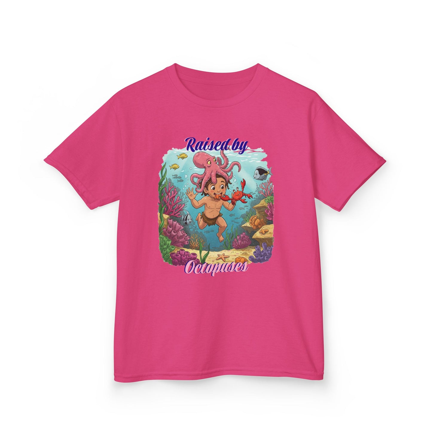 'Raised by Octopuses' Funny Underwater Adventure Kids Tee - Quirky Ocean-Themed Shirt, Perfect Gift for Beach Lovers, Funny Kids Apparel, Summer Fun Wear, Unique [...]